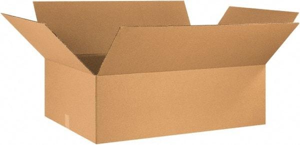 Made in USA - 24" Wide x 36" Long x 10" High Rectangle Corrugated Shipping Box - 1 Wall, Kraft (Color), 65 Lb Capacity - Benchmark Tooling