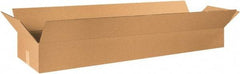 Made in USA - 12" Wide x 48" Long x 6" High Rectangle Corrugated Shipping Box - 1 Wall, Kraft (Color), 65 Lb Capacity - Benchmark Tooling