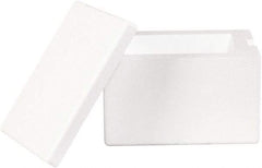 Made in USA - 6" Wide x 8" Long x 4-1/8" High Rectangle Insulated Box - White - Benchmark Tooling