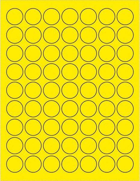 Tape Logic - 1" Long, Fluorescent Yellow Paper Laser Label - For Laser Printers - Benchmark Tooling