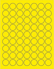 Tape Logic - 1" Long, Fluorescent Yellow Paper Laser Label - For Laser Printers - Benchmark Tooling