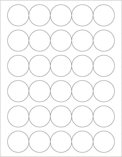 Tape Logic - 1-1/2" Long, Gloss White Paper Laser Label - For Laser Printers - Benchmark Tooling