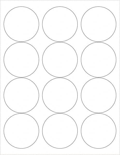 Tape Logic - 2-1/2" Long, White Paper Laser Label - For Laser Printers - Benchmark Tooling