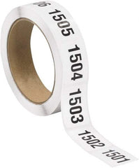 Tape Logic - 1-1/2" Long, Black/White Paper Inventory Labels - For Multi-Use - Benchmark Tooling