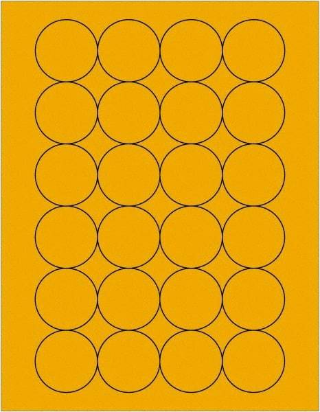 Tape Logic - 1.6" Wide x 1-21/32" Long, Fluorescent Orange Paper Laser Label - For Laser Printers - Benchmark Tooling