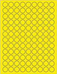 Tape Logic - 3/4" Long, Fluorescent Yellow Paper Laser Label - For Laser Printers - Benchmark Tooling