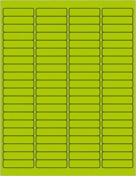 Tape Logic - 1/2" Long, Fluorescent Green Paper Laser Label - For Laser Printers - Benchmark Tooling