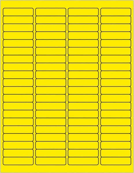 Tape Logic - 1/2" Long, Fluorescent Yellow Paper Laser Label - For Laser Printers - Benchmark Tooling