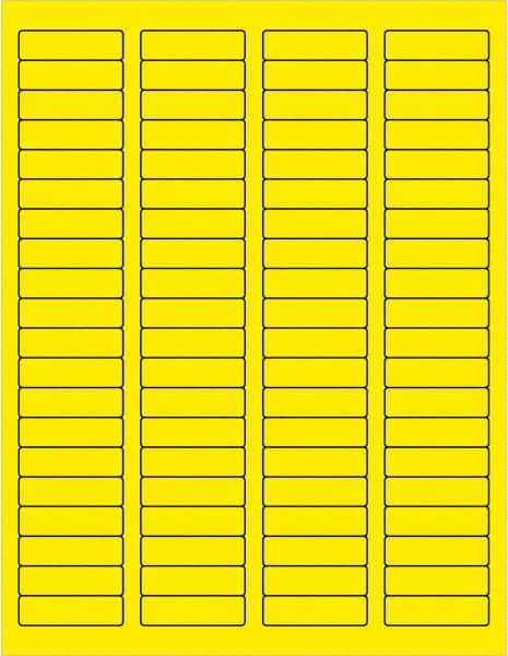 Tape Logic - 1-3/4" Long, Fluorescent Yellow Paper Laser Label - For Laser Printers - Benchmark Tooling