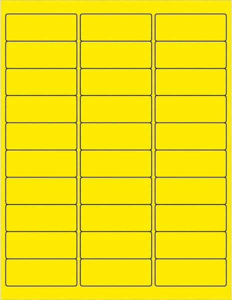 Tape Logic - 2-5/8" Long, Fluorescent Yellow Paper Laser Label - For Laser Printers - Benchmark Tooling