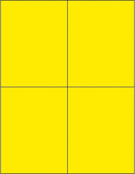 Tape Logic - 5-1/2" Long, Fluorescent Yellow Paper Laser Label - For Laser Printers - Benchmark Tooling