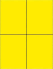 Tape Logic - 5-1/2" Long, Fluorescent Yellow Paper Laser Label - For Laser Printers - Benchmark Tooling