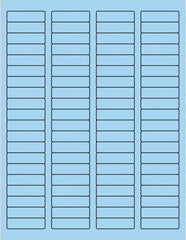 Made in USA - 1-3/4" Long, Pastel Blue Paper Laser Label - For Laser Printers - Benchmark Tooling