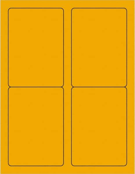 Tape Logic - 5" Long, Fluorescent Orange Paper Laser Label - For Laser Printers - Benchmark Tooling