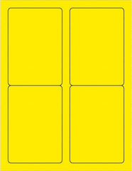 Tape Logic - 5" Long, Fluorescent Yellow Paper Laser Label - For Laser Printers - Benchmark Tooling