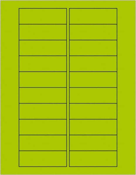 Tape Logic - 3" Long, Fluorescent Green Paper Laser Label - For Laser Printers - Benchmark Tooling