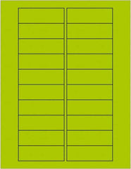 Tape Logic - 3" Long, Fluorescent Green Paper Laser Label - For Laser Printers - Benchmark Tooling