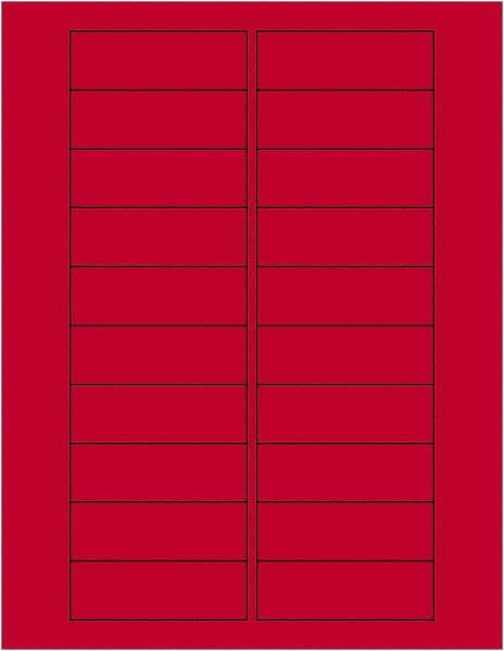 Tape Logic - 3" Long, Fluorescent Red Paper Laser Label - For Laser Printers - Benchmark Tooling