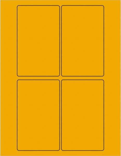 Tape Logic - 5" Long, Fluorescent Orange Paper Laser Label - For Laser Printers - Benchmark Tooling