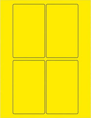 Tape Logic - 5" Long, Fluorescent Yellow Paper Laser Label - For Laser Printers - Benchmark Tooling