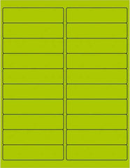 Tape Logic - 4" Long, Fluorescent Green Paper Laser Label - For Laser Printers - Benchmark Tooling