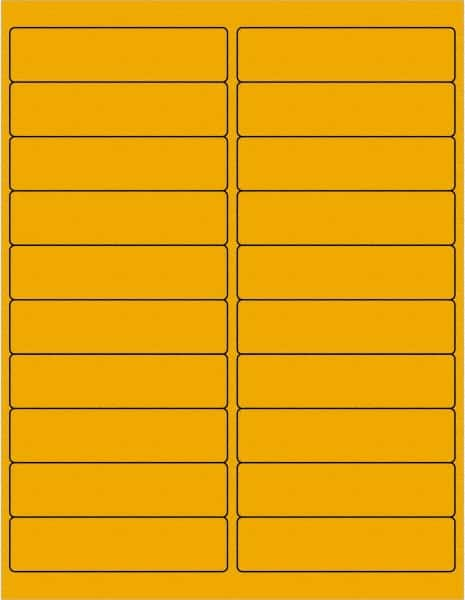 Tape Logic - 4" Long, Fluorescent Orange Paper Laser Label - For Laser Printers - Benchmark Tooling