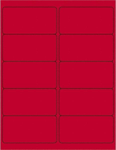 Tape Logic - 4" Long, Fluorescent Red Paper Laser Label - For Laser Printers - Benchmark Tooling