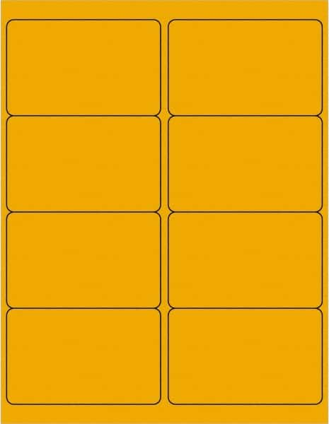 Tape Logic - 4" Long, Fluorescent Orange Paper Laser Label - For Laser Printers - Benchmark Tooling