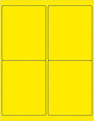 Tape Logic - 5" Long, Fluorescent Yellow Paper Laser Label - For Laser Printers - Benchmark Tooling