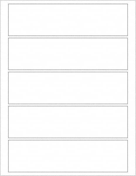 Tape Logic - 7-1/2" Long, White Paper Laser Label - For Laser Printers - Benchmark Tooling