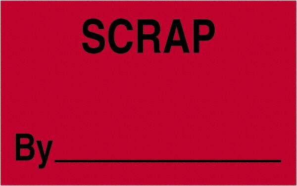 Tape Logic - 2" Long, Fluorescent Red Paper Shipping Label - For Multi-Use - Benchmark Tooling