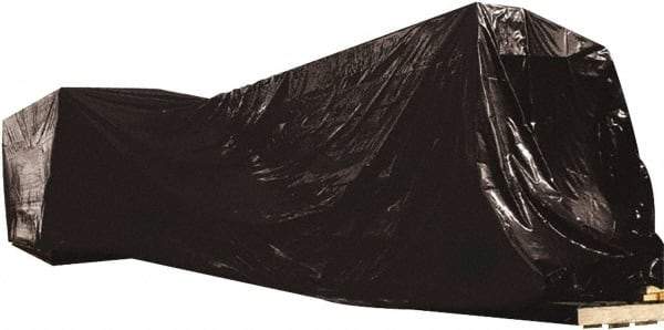 Made in USA - 100" Long x 3" Wide Polyethylene Plastic Film - Black, Case - Benchmark Tooling