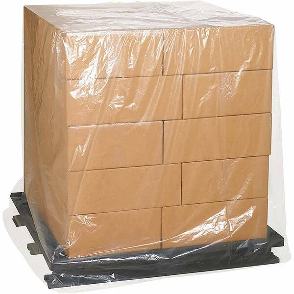 Made in USA - 46" Long x 48" Wide x 96" High Pallet Cover - Clear, Case, 25 Piece - Benchmark Tooling