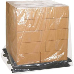 Made in USA - 48" Long x 52" Wide x 88" High Pallet Cover - Clear, Case, 50 Piece - Benchmark Tooling