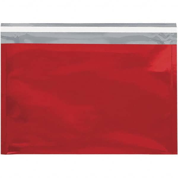 Value Collection - 12-3/4" Long x 9-1/2" Wide Peel-Off Self-Seal Metallic Mailer - Red - Benchmark Tooling