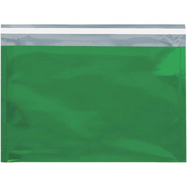 Value Collection - 12-3/4" Long x 9-1/2" Wide Peel-Off Self-Seal Metallic Mailer - Green - Benchmark Tooling