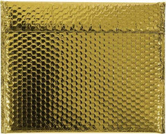 Made in USA - 11" Long x 13-3/4" Wide Peel-Off Self-Seal Bubble Mailer - Gold - Benchmark Tooling