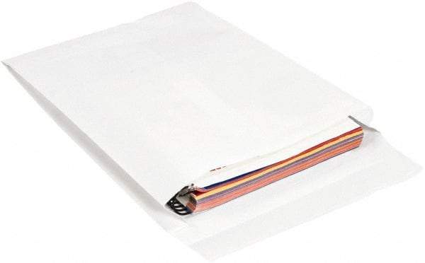 Made in USA - 16" Long x 12" Wide Peel-Off Self-Seal Expandable Envelope - White - Benchmark Tooling