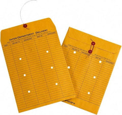 Made in USA - 13" Long x 10" Wide Draw String Inter-Department Envelope - Kraft - Benchmark Tooling