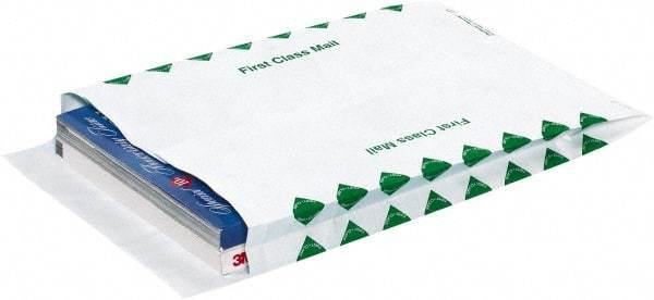 Dupont - 13" Long x 10" Wide Peel-Off Self-Seal Tyvek Expansion Envelope - White/Green - Benchmark Tooling