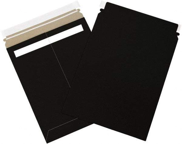 Made in USA - 12-1/4" Long x 9-3/4" Wide Peel-Off Self-Seal Flat Mailer - Black - Benchmark Tooling