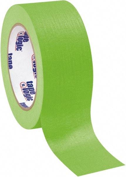 Tape Logic - 2" Wide x 60 Yd Long Green Crepe Paper Masking Tape - 4.9 mil Thick - Benchmark Tooling