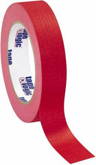 Tape Logic - 1" Wide x 60 Yd Long Red Crepe Paper Masking Tape - 4.9 mil Thick - Benchmark Tooling