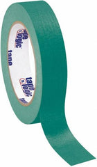 Tape Logic - 1" Wide x 60 Yd Long Green Crepe Paper Masking Tape - 4.9 mil Thick - Benchmark Tooling