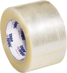 Tape Logic - 3" x 110 Yd Clear Hot Melt Adhesive Packaging Tape - Polypropylene Film Backing, 2.5 mil Thick, 36 Lb Tensile Strength - Benchmark Tooling