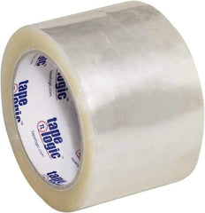 Tape Logic - 3" x 55 Yd Clear Hot Melt Adhesive Packaging Tape - Polypropylene Film Backing, 3 mil Thick, 45 Lb Tensile Strength - Benchmark Tooling