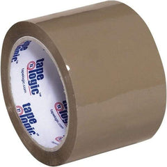 Tape Logic - 3" x 110 Yd Tan Acrylic Adhesive Packaging Tape - Polypropylene Film Backing, 2.6 mil Thick, 24.7 Lb Tensile Strength - Benchmark Tooling