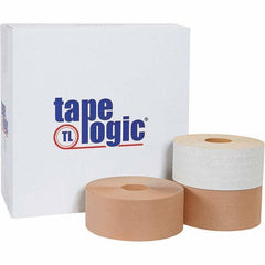 Tape Logic - 3" x 150 Yd Kraft Water Activated Adhesive Packaging Tape - Paper Backing, 5 mil Thick - Benchmark Tooling