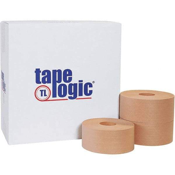Tape Logic - 70mm x 375' Kraft Water Activated Adhesive Packaging Tape - Paper Backing, 5 mil Thick - Benchmark Tooling