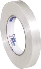 Tape Logic - 3/4" x 60 Yd Clear Hot Melt Adhesive Strapping Tape - Polypropylene Film Backing, 5.9 mil Thick, 320 Lb Tensile Strength - Benchmark Tooling